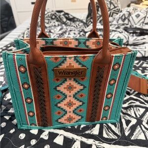 Wrangler Women's Mini Bag in Teal and Brown